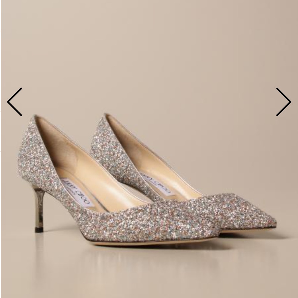 Brand New Never Worn Jimmy Choo Romy Glitter Pumps